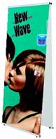 espositore roll up pubblicitario doppio