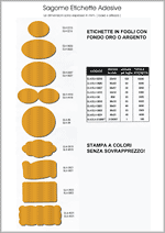 Etichette in fogli personalizzate con stampa digitale