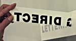 scritte adesive in pvc prespaziate con application tape